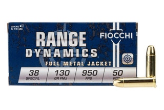 Fiocchi Range Dynamics 38 Special 130gr FMJ Ammo - Box of 50
